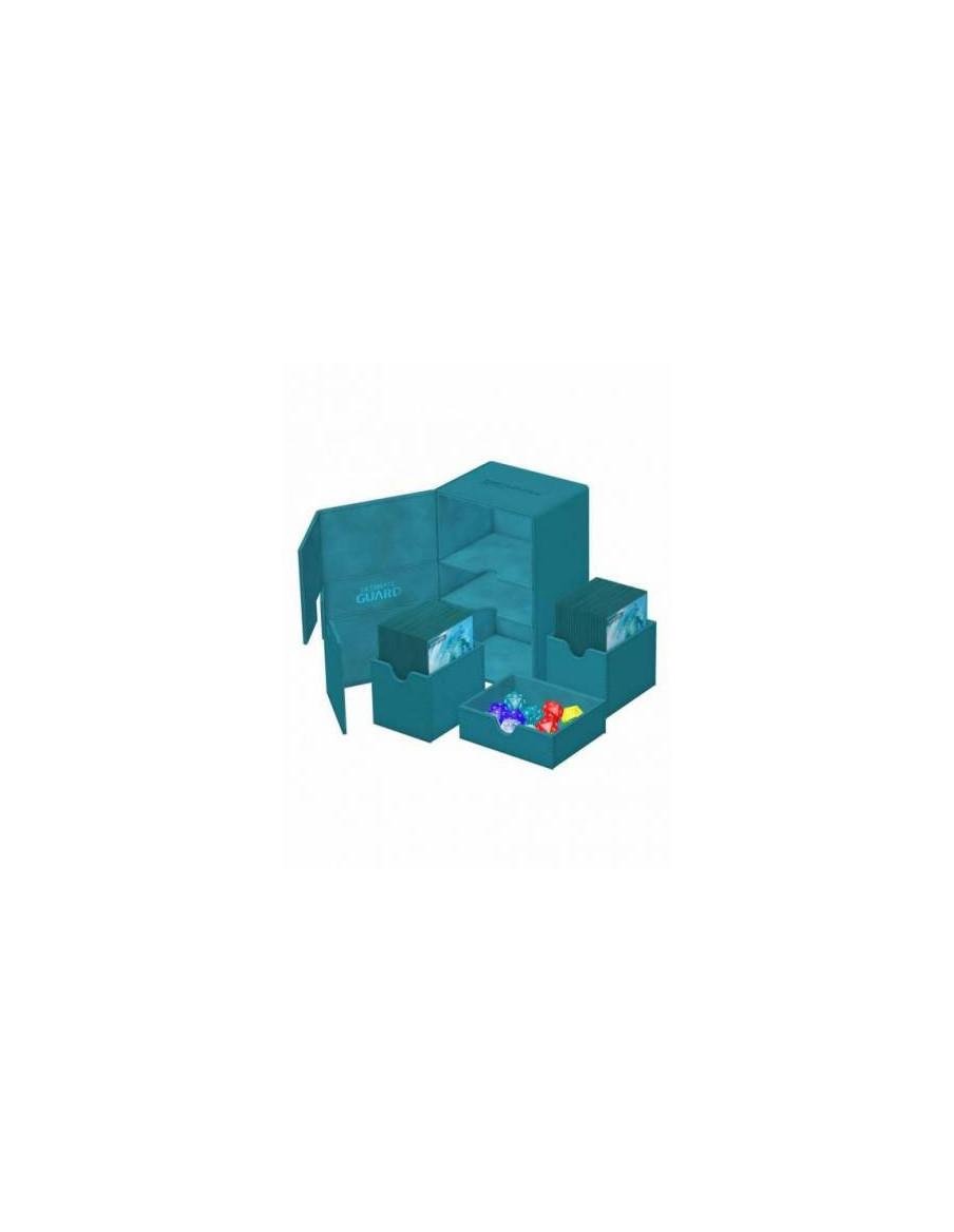 Twin Flip'n'Tray Deck Case 160+ Standard Size XenoSkin Blue Gasoline Monocolor. Ultimate Guard  - 