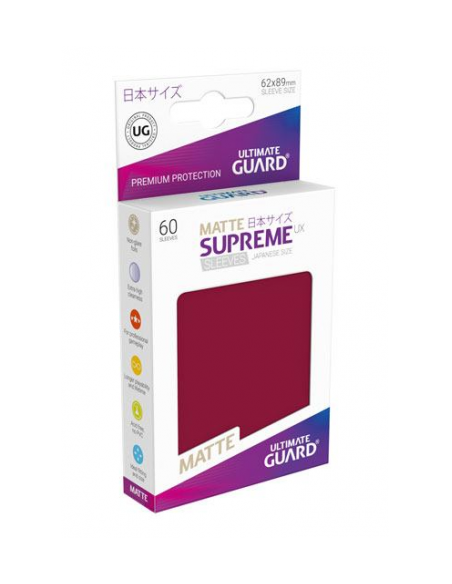 Fundas Tamaño Japones Ultimate Guard Supreme Borgoña (60)  - 