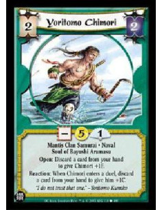Yoritomo Chimori  - Dragon Clan Shugenja * Tamori Family Daimyo Experienced * Unique Elemental Reaction: Bow Shaitung to cancel