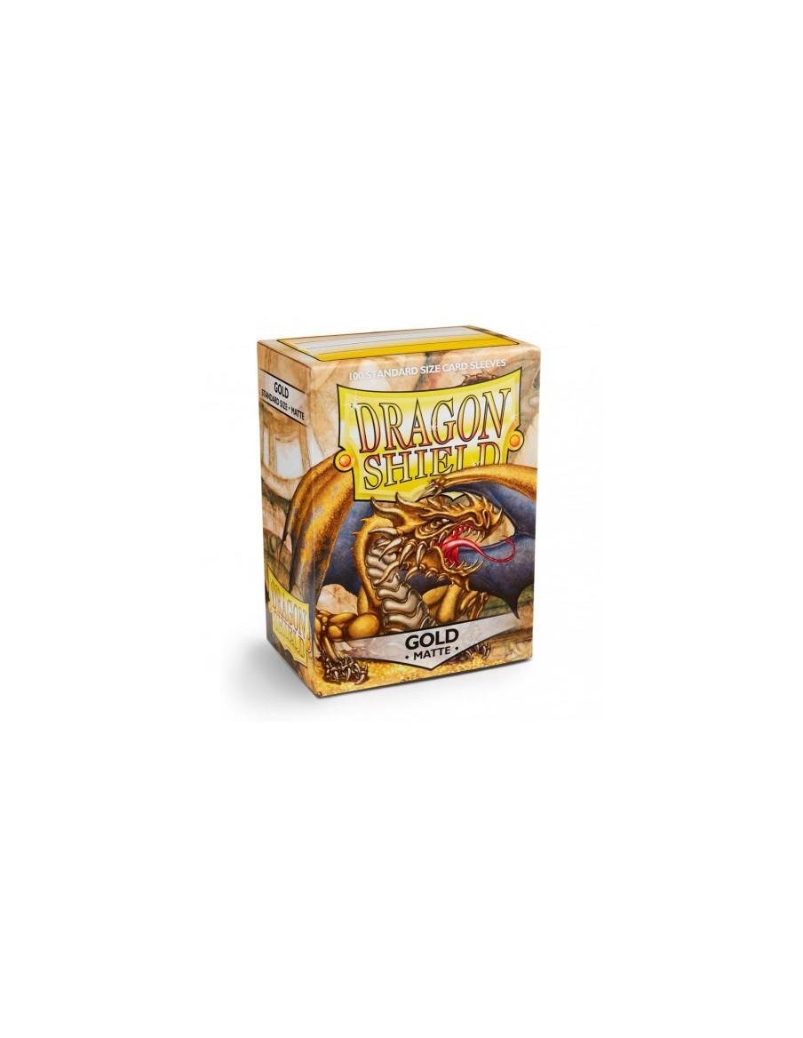 Dragon Shield Standard Size Sleeves (63x88mm) - Gold Mate (100)  - Fundas Tamaño Magic The Gathering, Pokemon TCG, Digimon TCG, 