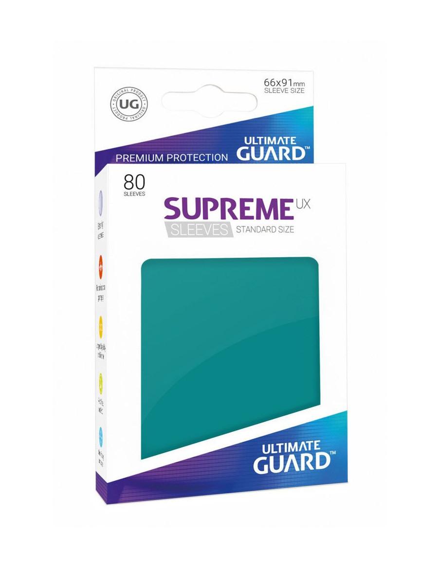 Fundas Ultimate Guard Supreme Azul Gasolina (66x91mm Estandar) (80)  - Fundas Ultimate Guard Supreme Azul Gasolina (66x91mm Esta