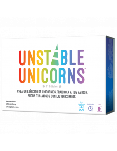 Unstable Unicorns  - Crea un ejército de unicornios. Traiciona a tus amigos. Ahora tus amigos son los unicornios.  Unstable Unic