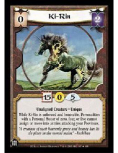 Ki-Rin FOIL  - Unaligned Creature . Unique While Ki-Rin is unbowed and honorable, Personalities with a Personal Honor of zero, f