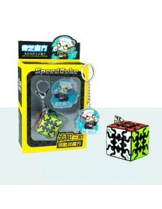 Gear Cube Black Body Keychain QiYi  -  2