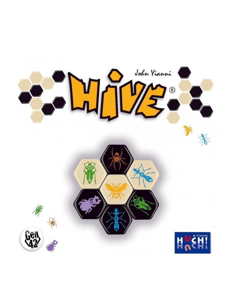 Hive (Inglés, Francés, Alemán)  - El objetivo es simple: rodea y atrapa a la abeja reina enemiga rodeándola con tus piezas de ju
