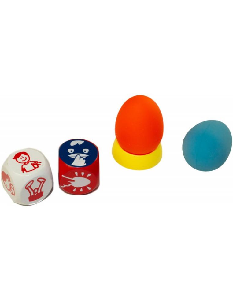 Crazy Eggz  - Crazy Eggz es un juego de mesa de reglas sencillas y muy dinámicas que gana el que más huevos conserva al final de