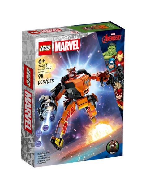Lego. Armadura Robótica de Rocket  - A tu peque mayor de 6 años superfán de Guardianes de la Galaxia, las películas de Marvel St