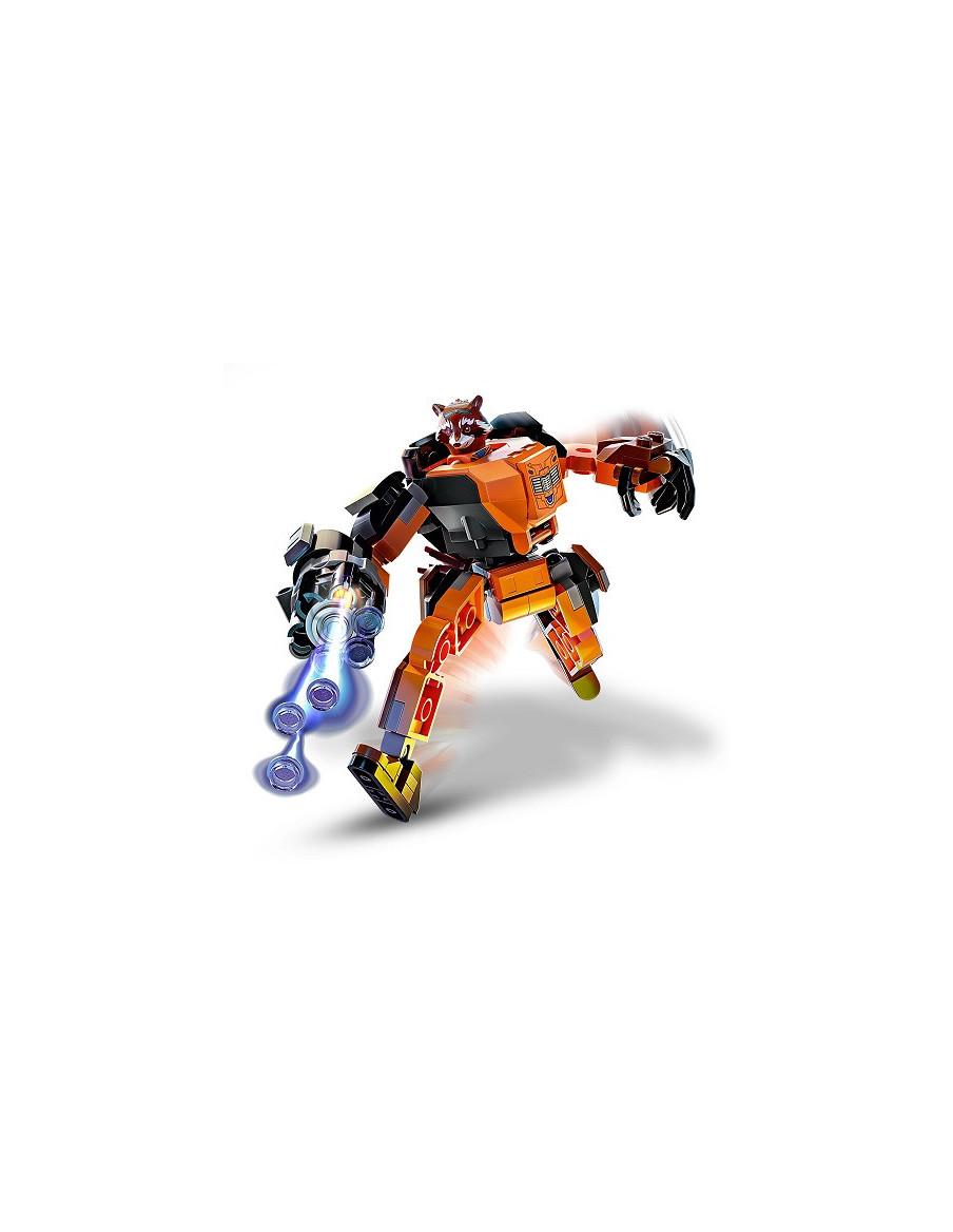 Lego. Armadura Robótica de Rocket  - A tu peque mayor de 6 años superfán de Guardianes de la Galaxia, las películas de Marvel St