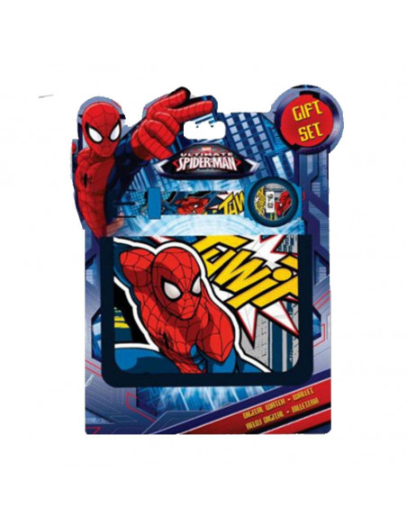 Set reloj digital y cartera de ultimate spiderman