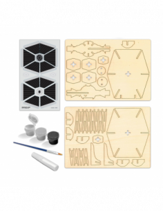 Maqueta Wood WorX caza Tie Fighter. Star Wars  - WOODWORX - Maqueta de madera para pintar Star Wars (Tie Fighter) 32 piezas, 3 p 2