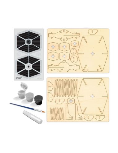 Model Kit Wood WorX Tie Fighter. Star Wars  - A kit with two of the most powerful weapons in the empire's arsenal: The Death Sta