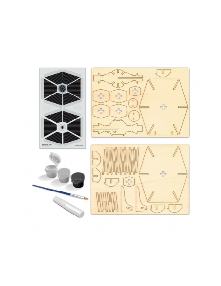 Model Kit Wood WorX Tie Fighter. Star Wars  - A kit with two of the most powerful weapons in the empire's arsenal: The Death Sta