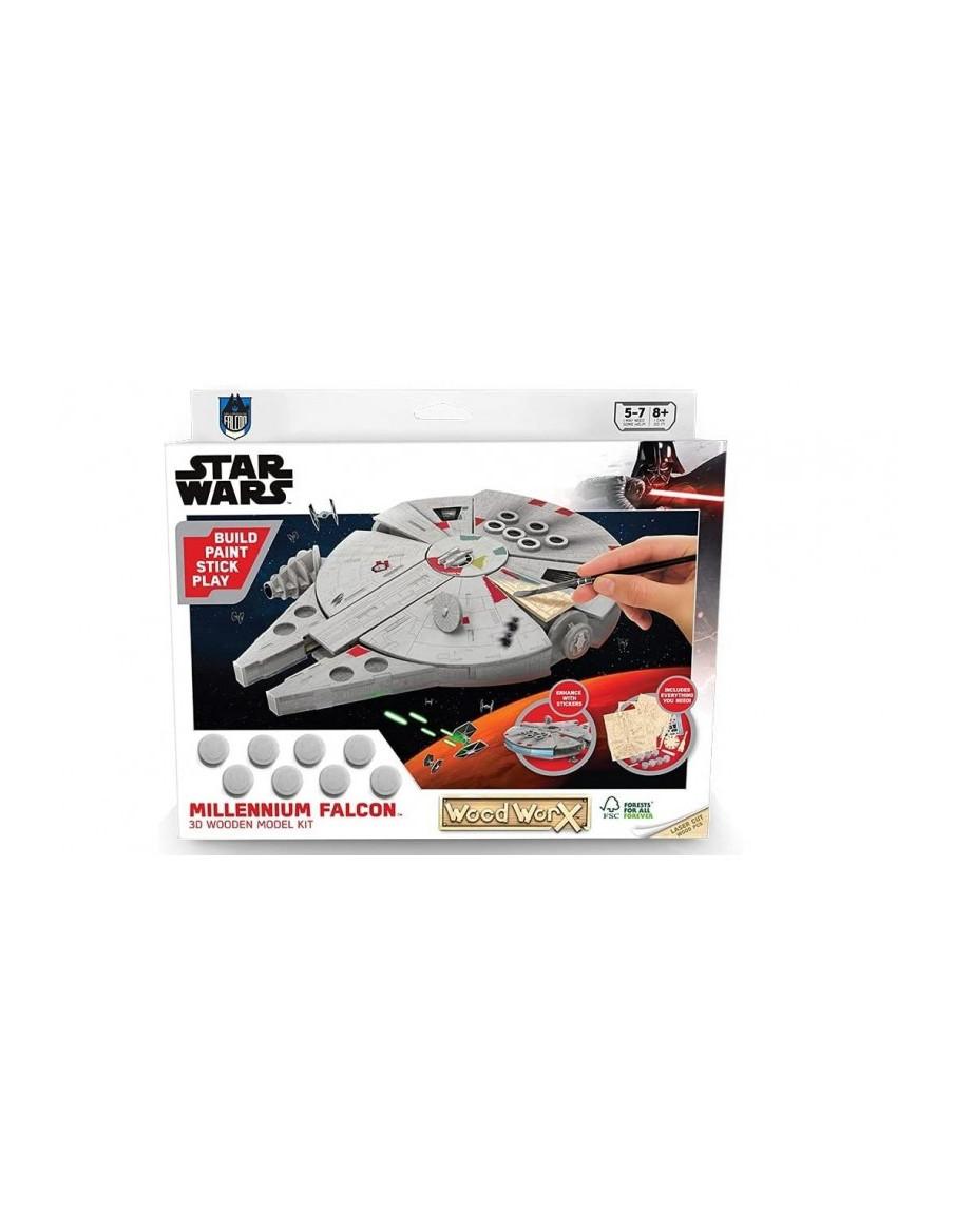 Wooden Model Millenium Falcon Woodworx. Star Wars  - These 3D puzzles from Woodworx are designed so that they can be assembled a