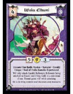 Utaku Etsumi FOIL  - Unicorn Clan Battle Maiden . Samurai . Cavalry Unique . Soul of Otaku Kamoko Experienced Will only attach C