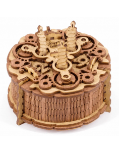 Gift Puzzlebox - Wooden Gift Vault - Birthday Cake  - Gift Puzzlebox - Wooden Gift Vault - Birthday Cake