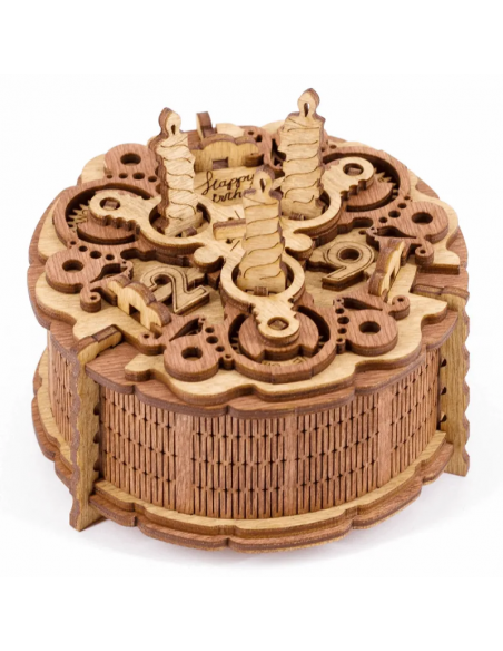 Gift Puzzlebox - Wooden Gift Vault - Birthday Cake