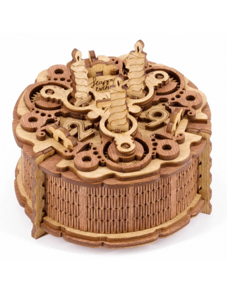 Gift Puzzlebox - Wooden Gift Vault - Birthday Cake  - 