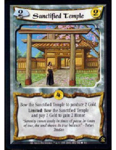 Sanctified Temple - Battle: Send an attacking unit home from this battle, bowed.