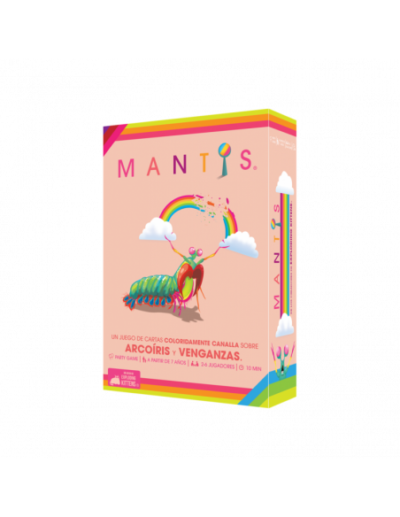 Mantis. Juego de Mesa  - Mantis sólo tiene dos reglas: Puntúa o hurta cartas mientras avanzas triunfalmente hacia la victoria ab