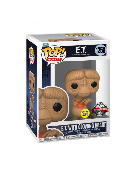 Funko Pop E.T. w/ Glowing Heart.  E.T. The Extra-Terrestrial (Glows in the Dark)