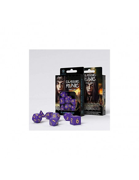 Classic RPG Dice Set Purple and Yellow (7 Dados)