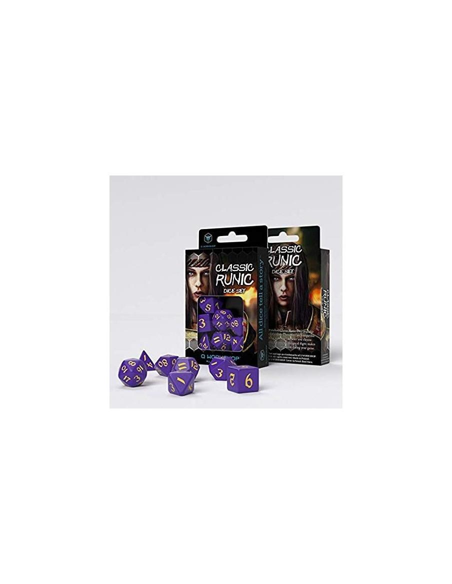 Classic RPG Dice Set Purple and Yellow (7 Dados)  - 