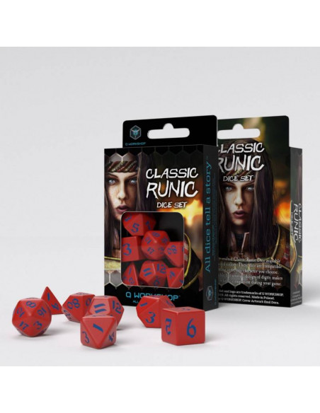 copy of Classic RPG Dice Set Red and Blue (7 Dados)