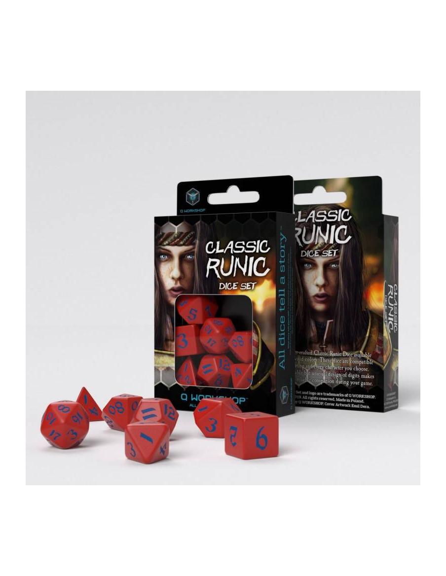 copy of Classic RPG Dice Set Red and Blue (7 Dados)  - 