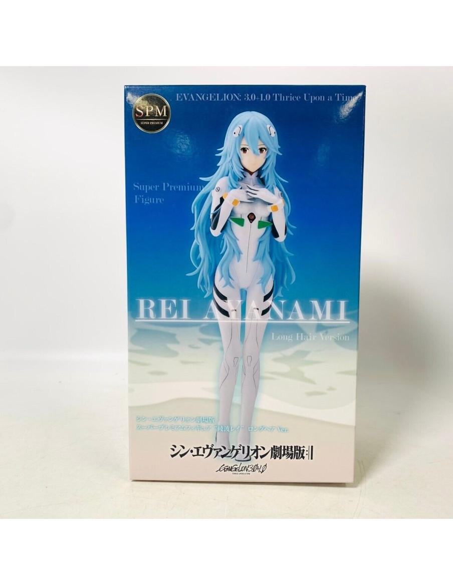 Figura Rei Ayanami Long Hair version. Evangelion 3.0 Thrice Upon a Time  - Tamaño aprox. 21cm. Incluye una base.