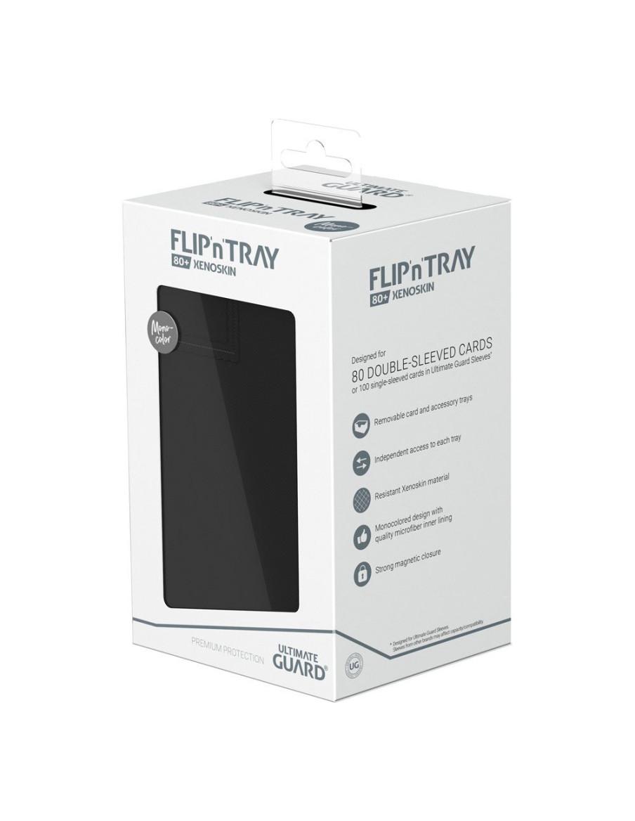 Flip'n'Tray Deck Case 80+ Tamaño Estándar XenoSkin Negro. Ultimate Guard  - 