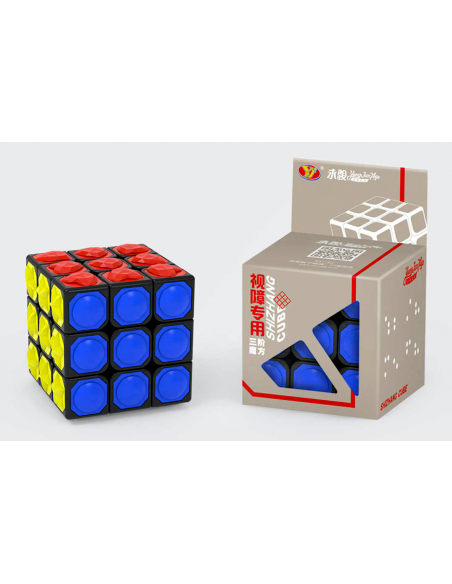 Moyu YJ Blind Cube Black Body With Tactility Tiles 3x3x3