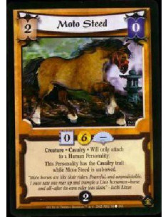 Moto Steed  - Creature * Cavalry * Will only attach to a Human Personality. This Personality gains Cavalry while Moto Steed is u