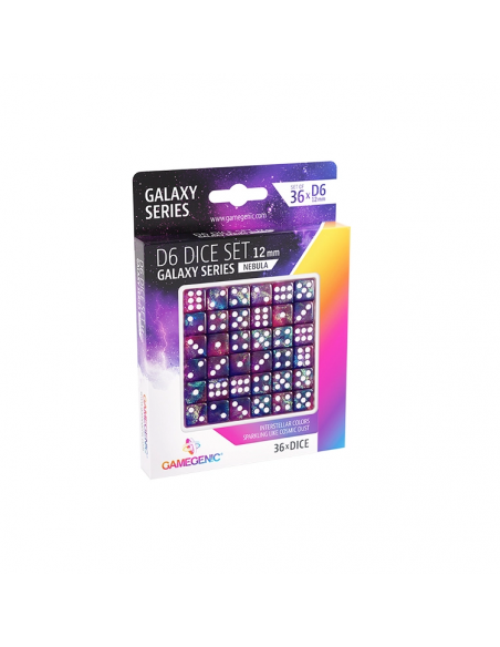 D6 Dice Set 12 mm Galaxy Series Nebula (36 pcs)  - D6 Dice Set 12 mm Galaxy Series Nebula (36 pcs)