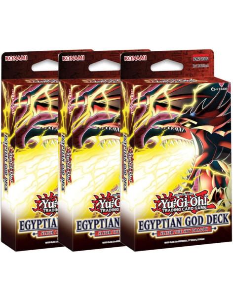 Slifer el Dragón del Cielo. Baraja de Dioses Egipcios x3 (English)  - Cada Baraja de Dioses Egipcios contiene:  4 Cartas Ultra R