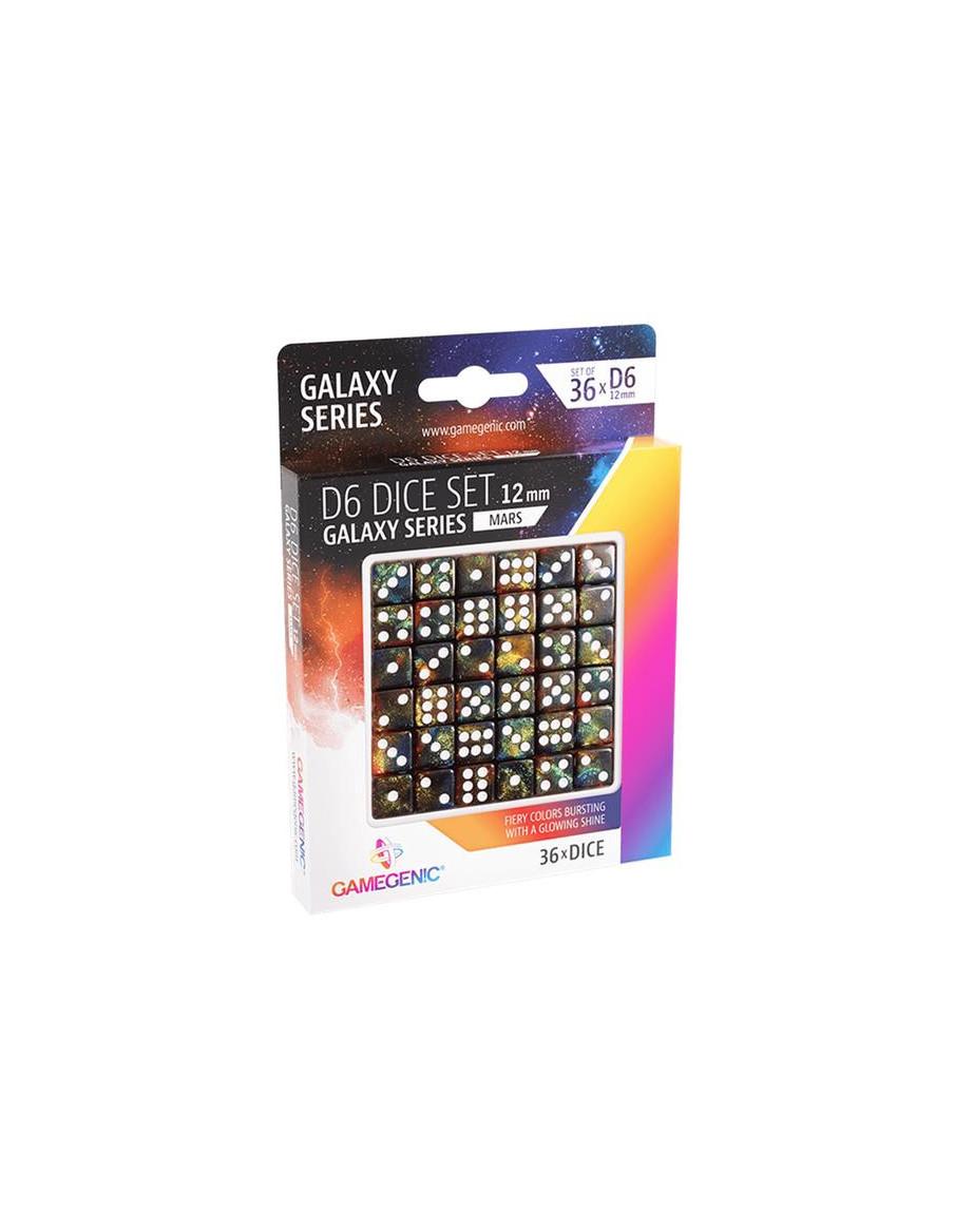 D6 Dice Set 12 mm Galaxy Series Mars (36 pcs)  - D6 Dice Set 12 mm Galaxy Series Mars (36 pcs)