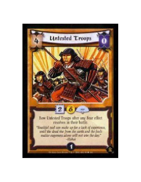 Untested Troops  - Bow Untested Troops after each Fear effect resolves that targeted or affected anything in their battle. 