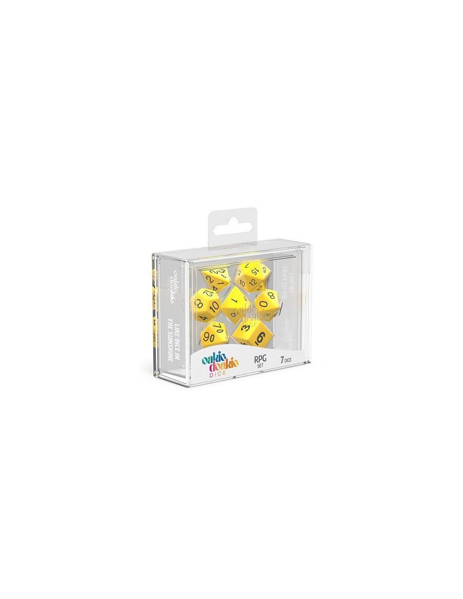 Set de dados amarillo Solid (7). Oakie Doakie  - 