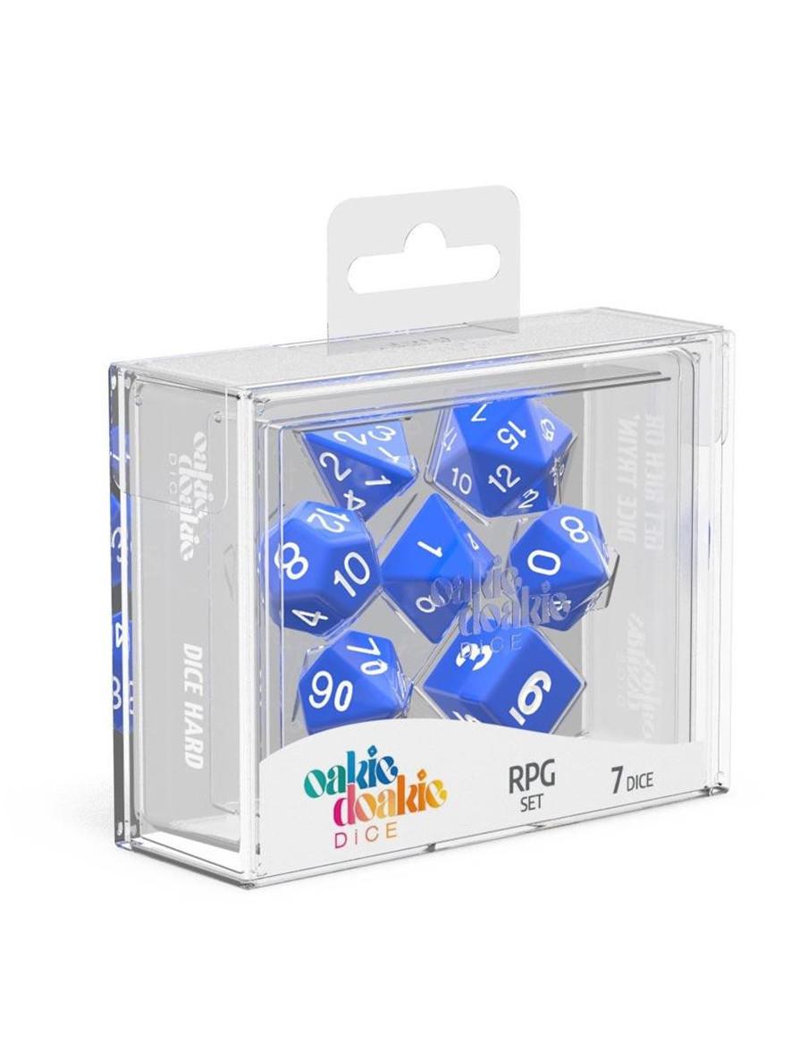 Set de dados azul Solid (7). Oakie Doakie  - 