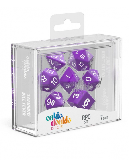 Set de dados púrpura Solid (7). Oakie Doakie  - 