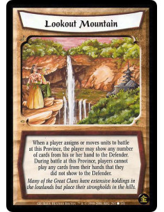 Lookout Mountain - When a player is commiting or moving units into a battle at this Province, the player may show any number of
