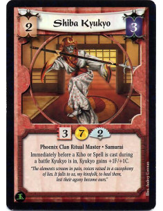 Shiba Kyukyo - Phoenix Clan Ritual Master. Samurai. Immediately before a Kiho or Spell is cast during a battle Kyukyo is in, Ky