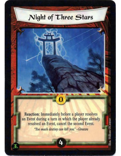 Night of Three Stars - Reaction: Immediately before a player resolves an Event during a turn in which the player already resolv