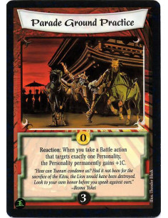 Parade Ground Practice  - Reaction: When you take a Battle action that targets exactly one Personality, the Personality permanen