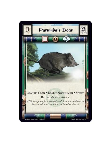 Parumba's Boar  - Mantis Clan · Boar · Nonhuman · SpiritBattle: Mele 2 Attack.