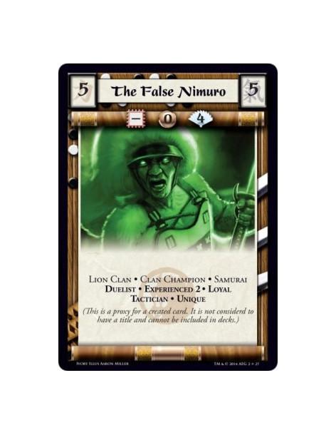The False Nimuro Exp2  - Lion Clan · Clan Champion · Samurai · Duelist · Experienced 2 · Loyal · Tactician · Unique
