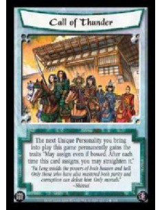 Call of Thunder (Spanish Language)  - The next Unique Personality you bring into play this game permanently gains the traits ?Ma