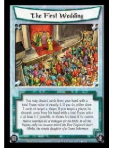 The First Wedding (Español)  - You may discard cards from your hand with a total Focus value of exactly 4. If you do, either dra