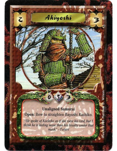 Akiyoshi  - Unaligned Samurai Open: Bow to straighten Bayushi Kachiko.