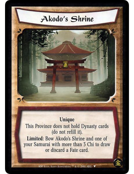 Akodo's Shrine FOIL  - Limited: End the Action Phase.