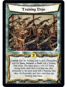 Training Dojo - Limited: Bow the Training Dojo to give a Personality with the Tsuno, Samurai, or Bushi trait a Training Dojo to